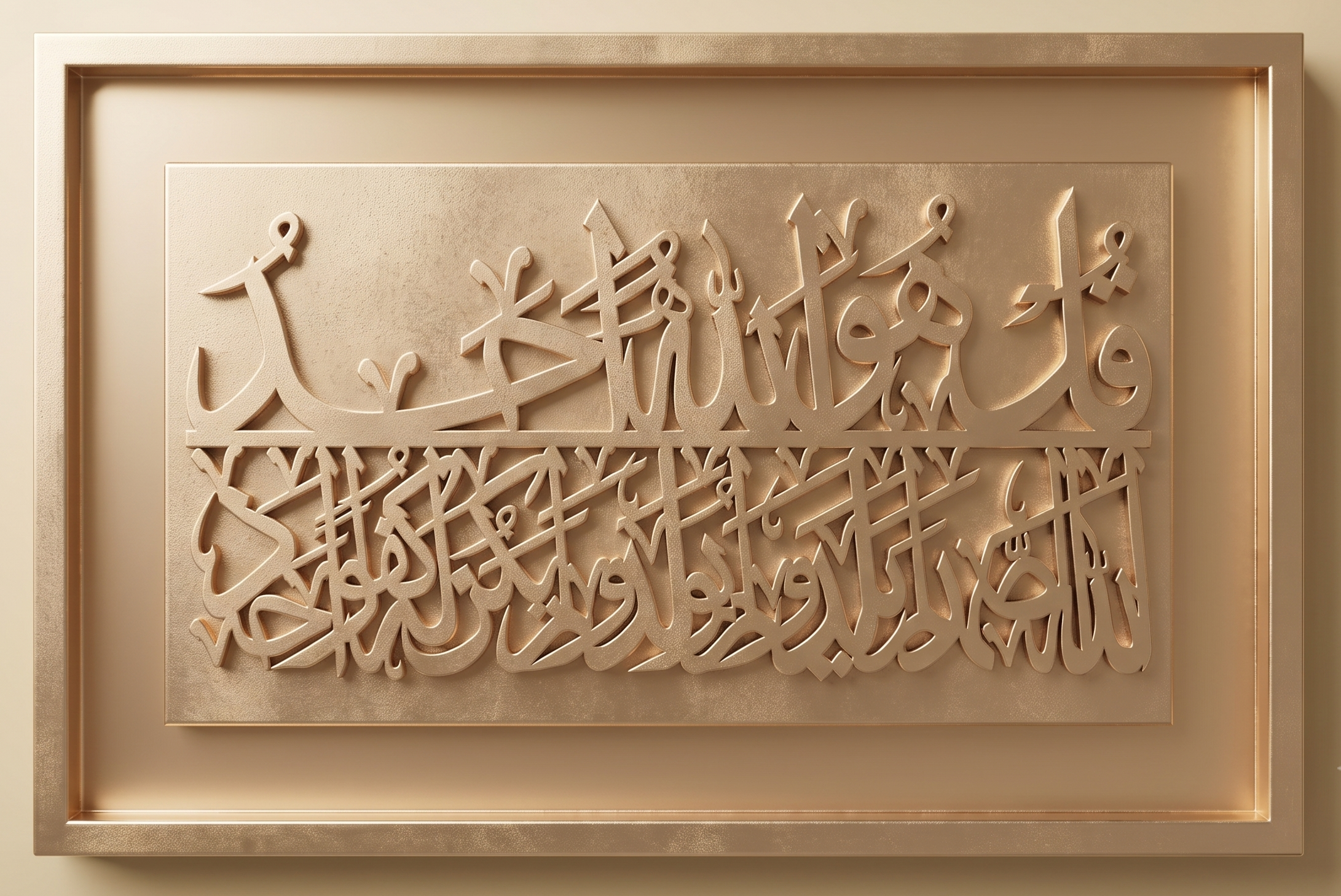 Qul — Surah Al-Ikhlas Monochrome Wall Art