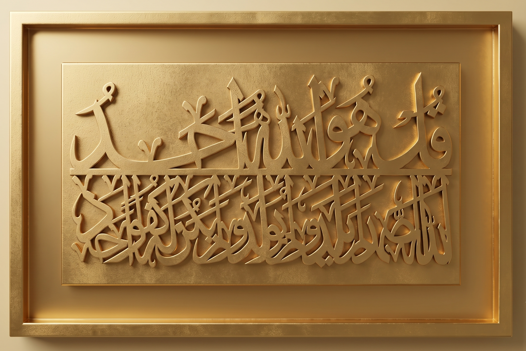 Qul — Surah Al-Ikhlas Monochrome Wall Art
