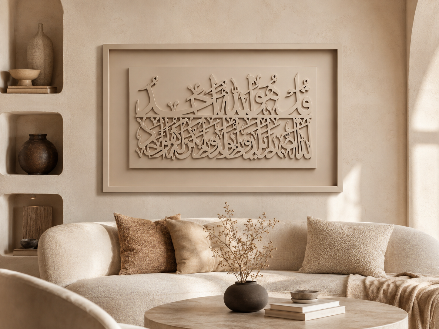 Qul — Surah Al-Ikhlas Monochrome Wall Art