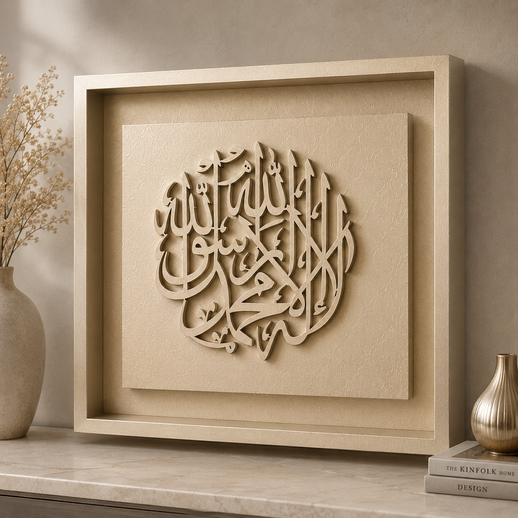 La Illaha Illallah Monochrome - Beige